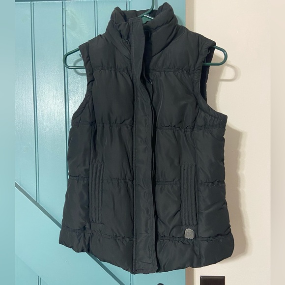 Ruff Hewn Quilted Puffer Vest Womens Size Small Black, Full Zip - Picture 7 of 10